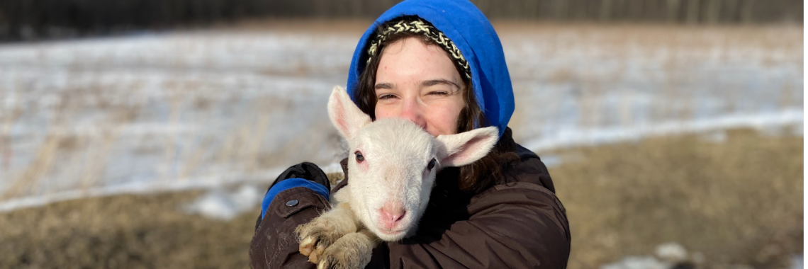 lina holding goat